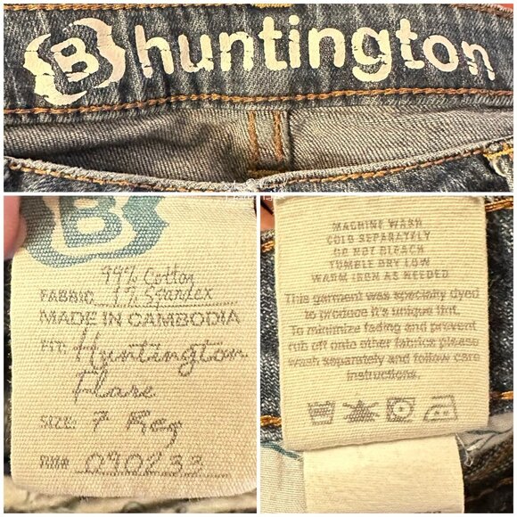 Bullhead Huntington Vintage Low Slung Stone Washed Flare Jeans Size 7 Juniors - Picture 6 of 6